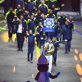 Einmarsch der österreichischen Sportler:innen bei den Special Olympics 2025 in Turin