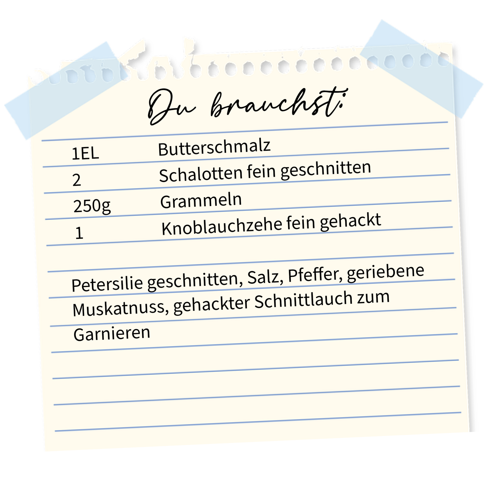 Rezept für die Fülle.