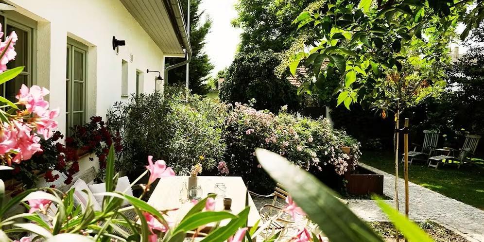 Picknicktisch im pannonischen Garten nahe Neusiedler See 